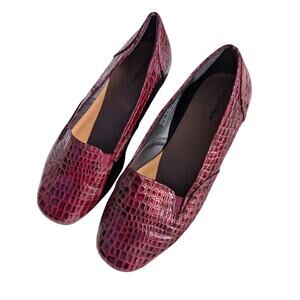 Comfort View Leisa Slip On Flat Dark Berry 11 WW Shoes